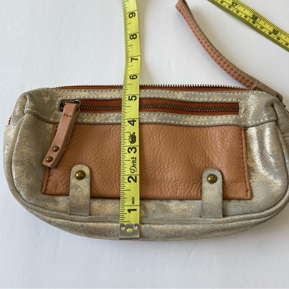 Anthropologie Schuler & Sons Philadelphia Distressed Metallic clutch - EUC - Picture 3 of 8